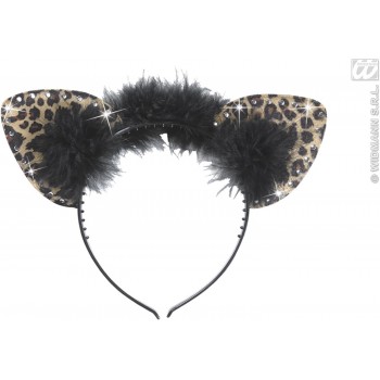 Orecchie Leopardo Strass -...