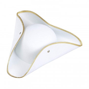 Cappello Tricorno Bianco in...