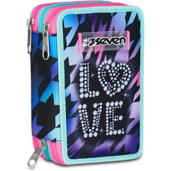 Astuccio  3  Zip  Glow Love...