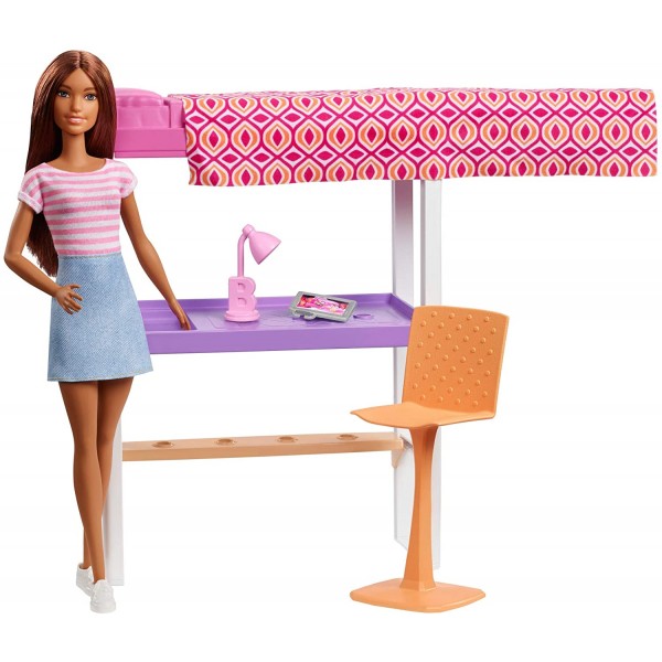 Kids Girls Rosa Bambola dimensioni letto a castello in plastica Slide & SCALETTA fatta per Bambole Barbie 