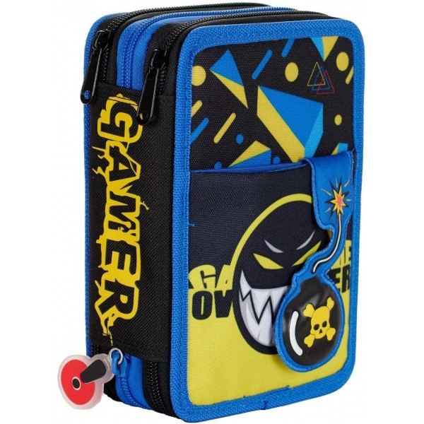 Astuccio 3 Zip Gopop Gamer Pixel - Giochi Preziosi