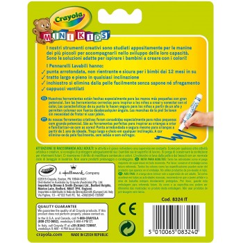 Crayola Washable - pennarelli 6 colori assortiti per lavagne bianche