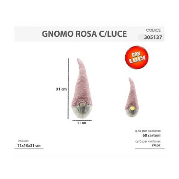 Gnomo  Rosa  c Luce  -Agrusti