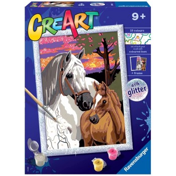 Creart  Sunset  Horses  -...