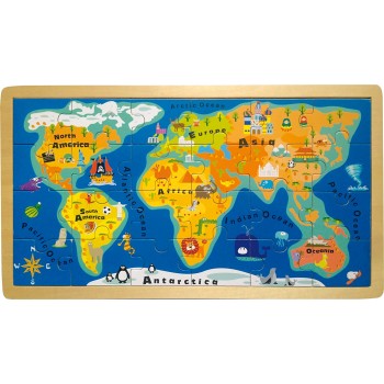 Puzzle  Mappamondo  -Legler